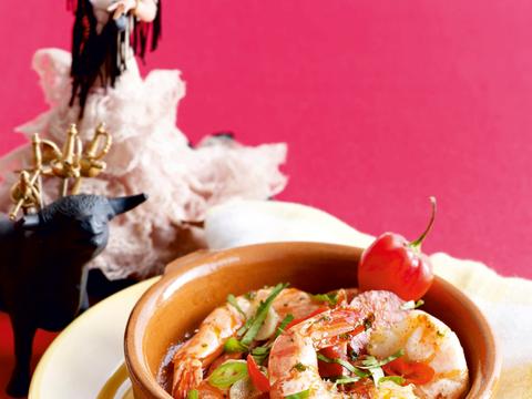 Scampi's met knoflooksaus