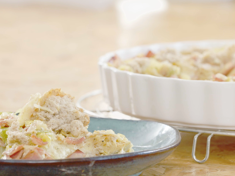Quiche met kruimeldeeg