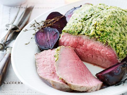 Rosbief met kruidenkorst
