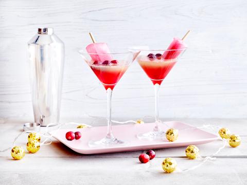Cosmococktail met cranberry-ijs