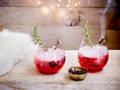 Granaatappel-bloedsinaasappel spritz