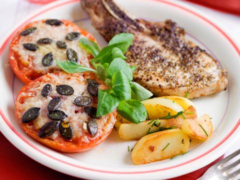 Geroosterde tomaten met Provençaalse kotelet