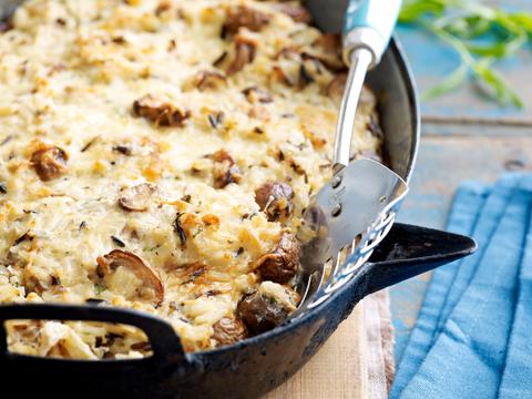 Gratin van wilde rijst