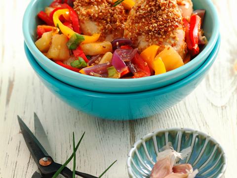 Kippenboutjes met sesam
