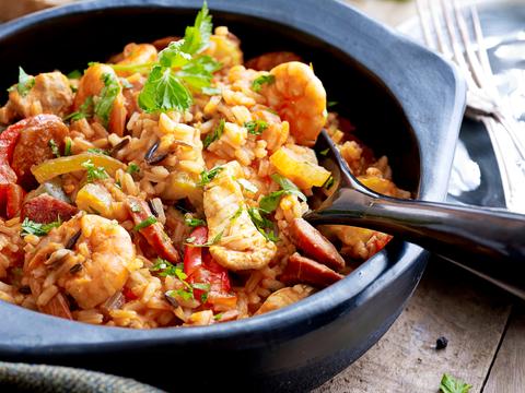 Kipjambalaya met abrikozen