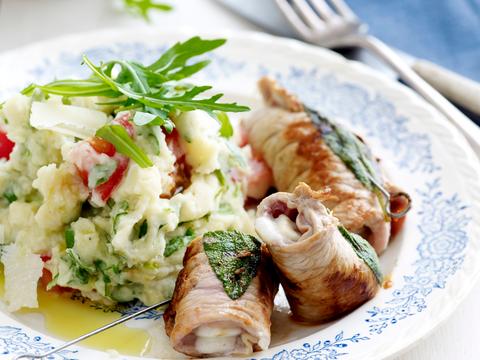 Kalfsvinken met zomerse puree