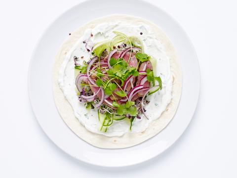 Griekse wrap met lamsvlees