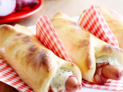 Gourmet met hotdogs