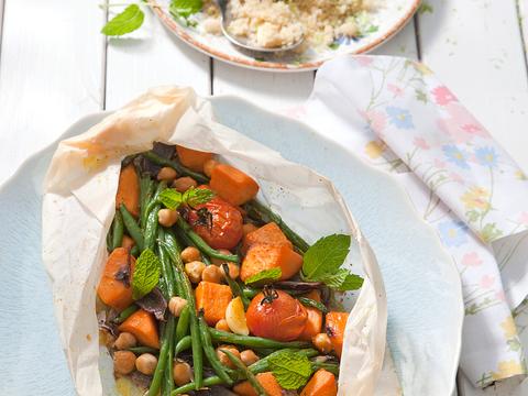 Groentetajine in papillote