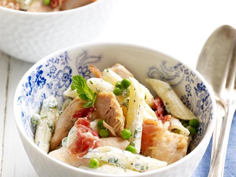 Pasta met kip en prociutto