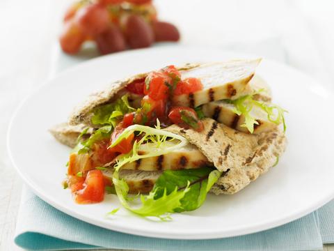 Pita met kalkoenborst
