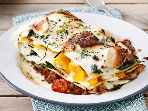Pompoenlasagne met gehakt