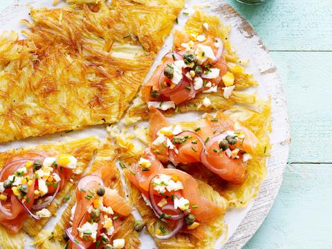 Rösti met zalm en ei
