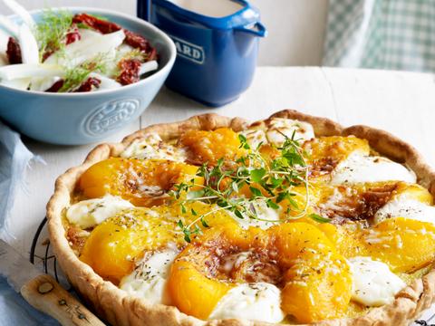 Tarte salée met gele paprika