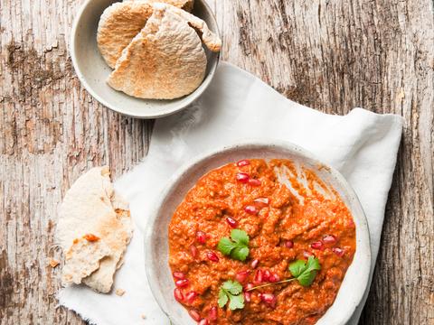 Pittige dip van paprika