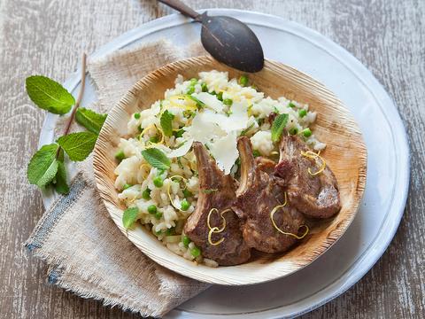 Risotto met erwtjes en munt