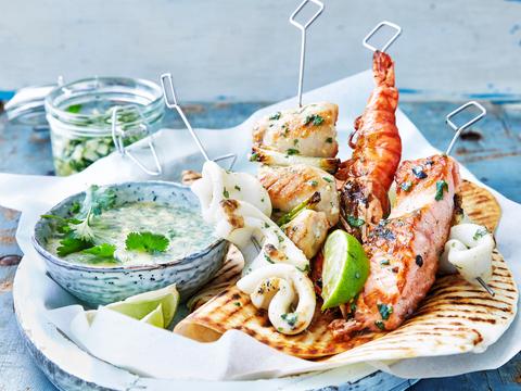Surf'n turf-spiesjes