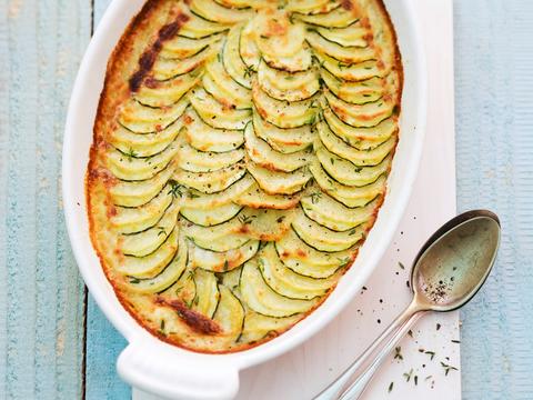 Gegratineerde courgettes