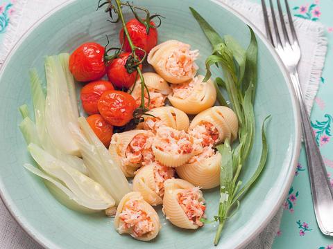 Pastasalade krab