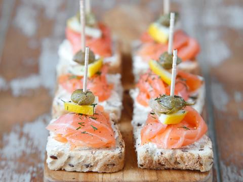 Toastjes met zalm