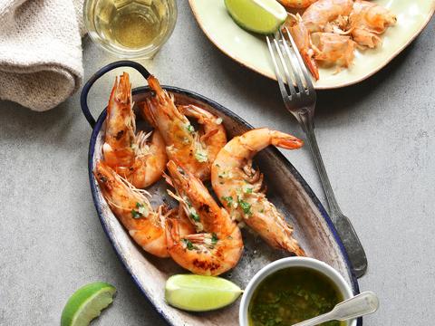 Gegrilde scampi's