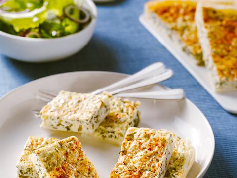 Quiche met kwark en groene kruiden