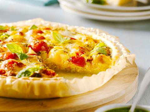 Quiche met tomaten