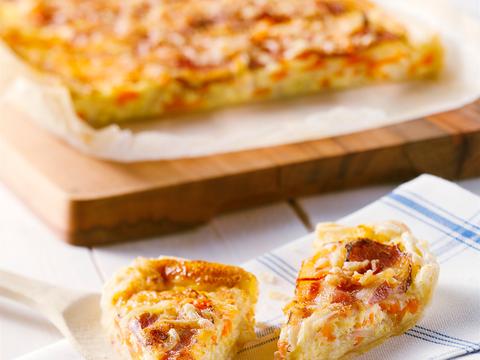 Quiche met wortel, venkel en spek