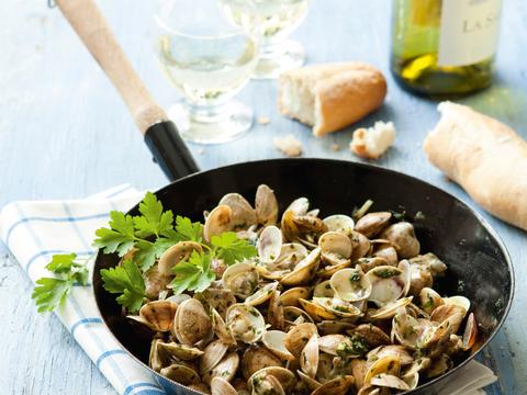 Venusschelpjes met knoflook
