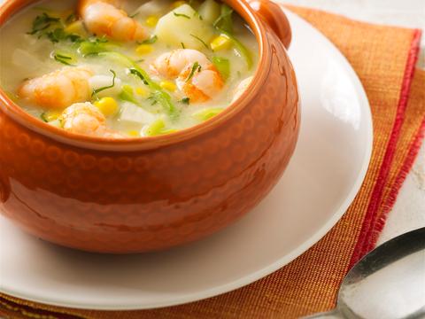 Chowder van scampi's