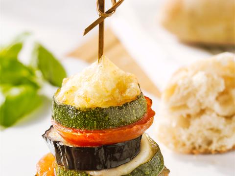 Groentetorentjes met mozzarella