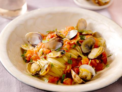 Linguine met schelpjes