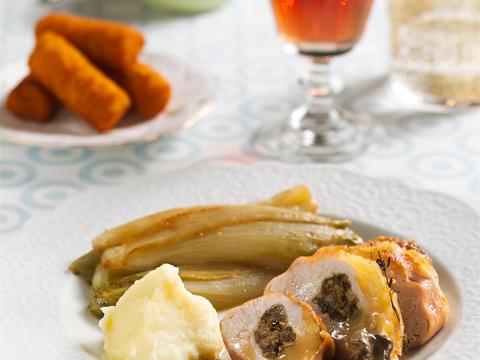 Parelhoen met knolselder