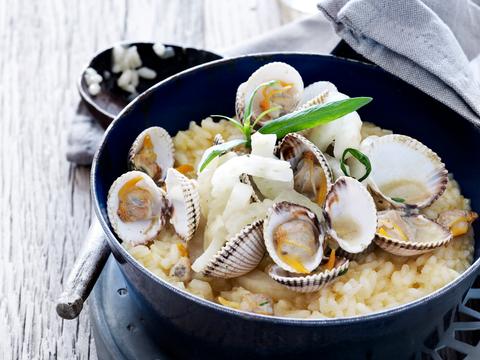 Risotto met venkel en kokkels