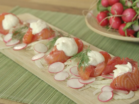 Saumon mariné au gin