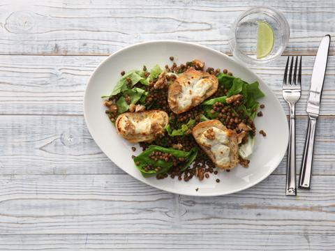 linzensalade geitenkaas