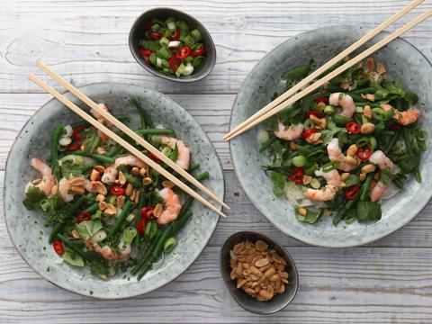Thais rijstnoedelsalade