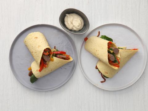 Wraps met worstjes
