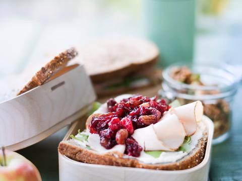 boterham kalkoenfilet geitenkaas cranberry