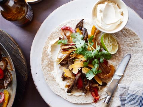 Hindegyros fajita-style