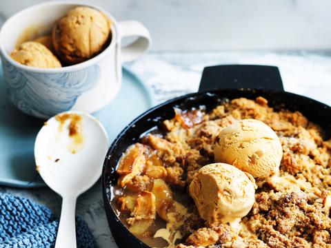 appelcrumble dulce de leche