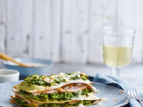 Lasagne met zalm, broccoli en lichte roomsaus