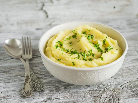 Aardappelpuree met Griekse yoghurt