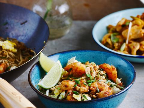 Pad thai met scampi's