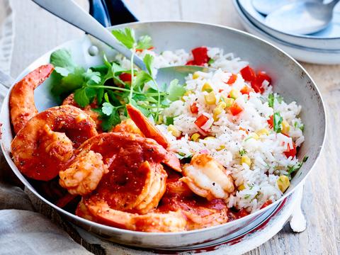 Scampi's met tequila-limoensaus