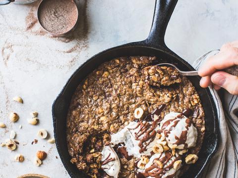 Blondie uit de pan met ijs