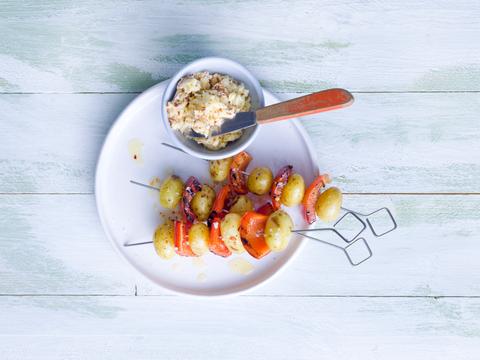 Aardappelspies met chili-honingboter