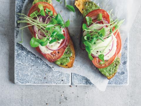 toast van zoete aardappel