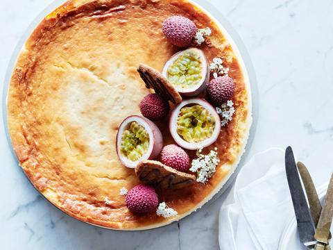 Cheesecake met passievrucht