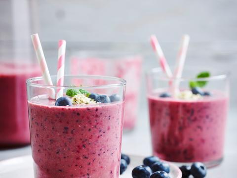 Powersmoothie met blauwe bessen